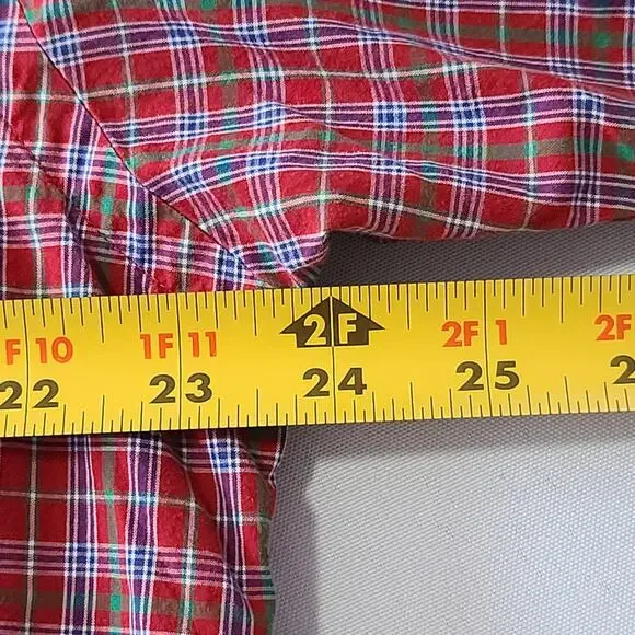 Mens Ralph Lauren Blake SS Plaid Button-Down Shirt Medium Preppy 90s Casual - Picture 9 of 10